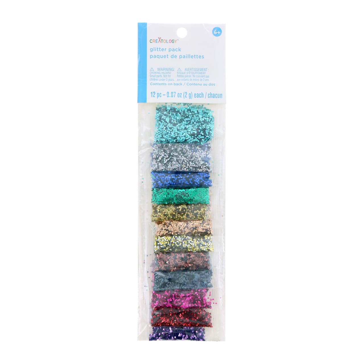 12 Packs: 12 ct. (144 total) Rainbow Glitter Pack by Creatology&#x2122;